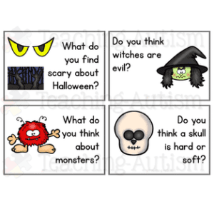 Halloween Conversation Prompt Task Cards