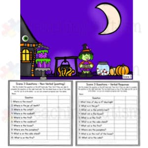 Halloween Wh Questions Pack