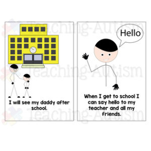 Saying Goodbye to Mummy and Daddy Social Story - Teaching Autism
