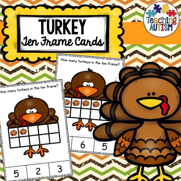 Turkey Ten Frame Task Cards