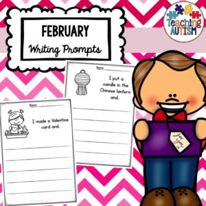 February No Prep Writing Prompt Worksheets