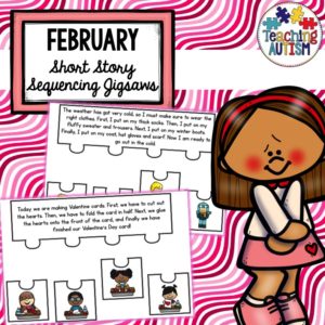February Short Story Sequencing Jigsaws