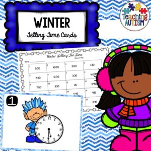 Winter Telling Time Task Cards