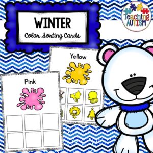 Winter Colour Sorting Activity