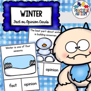 Winter Fact or Opinion Task Cards
