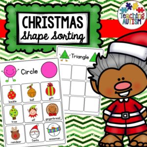 Christmas 2D Shape Sorting Pages
