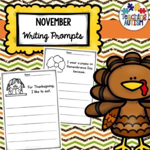 November Writing Prompt Worksheets