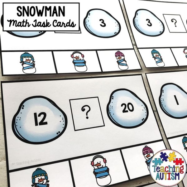 Snowman Math Task Cards