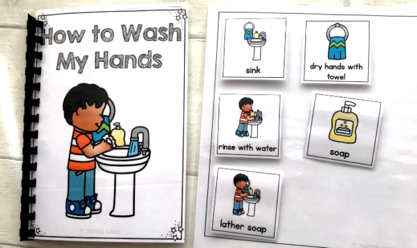 Washing Hands Adapted Sequencing Book