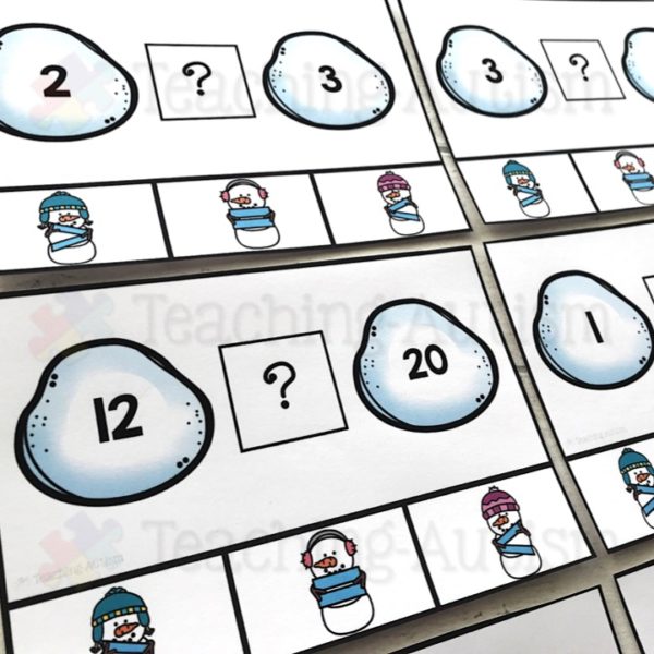 Snowman Math Task Cards