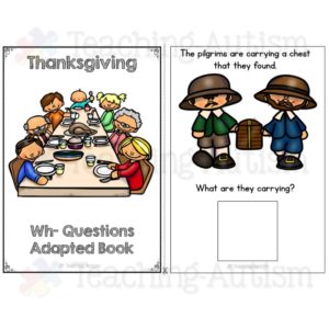 Thanksgiving Wh Questions Adapted Book