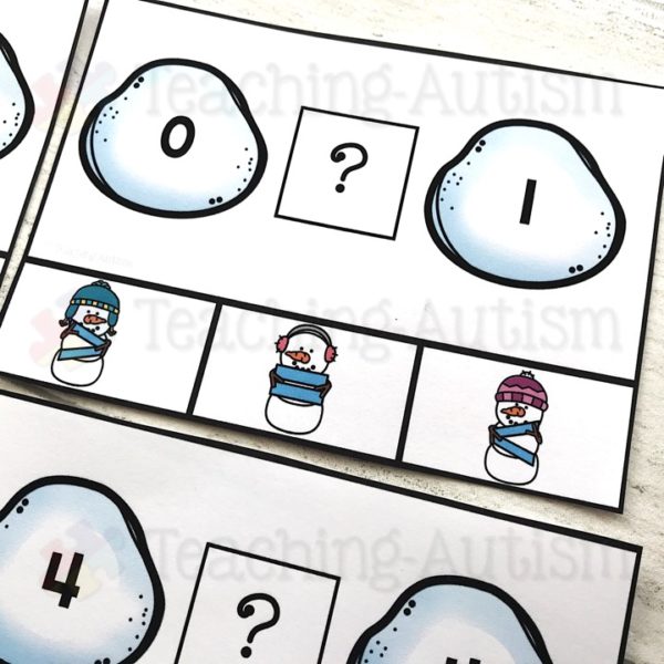 Snowman Math Task Cards