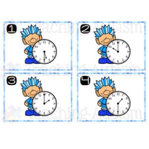 Winter Telling Time Task Cards