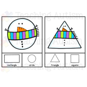 Snowman Shape Task Cards