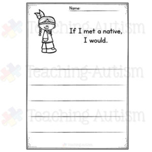 November No Prep Writing Prompt Worksheets - Teaching Autism