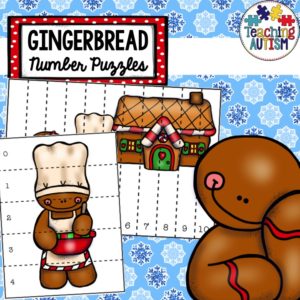Gingerbread Man Number Puzzles
