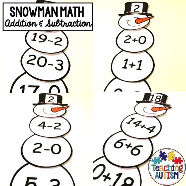 Snowman Addition and Subtraction