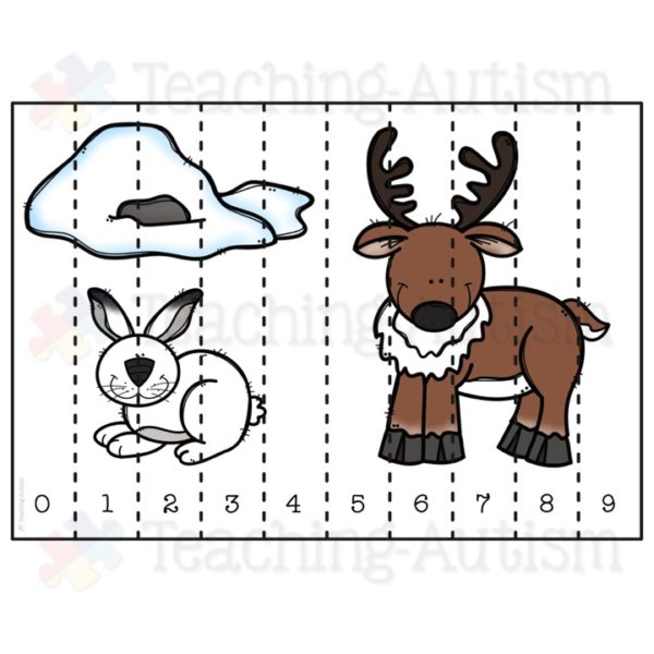 Arctic Animals Number Puzzles