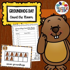 Groundhog Day Counting the Room Math Activity
