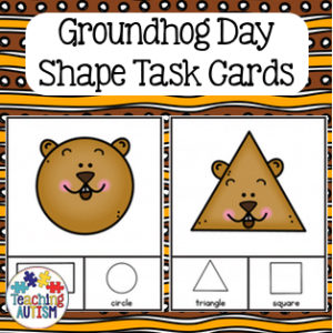 Groundhog Day Shape Recognition Task Cards