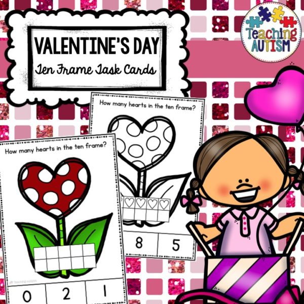 Valentine's Day Ten Frame Task Cards