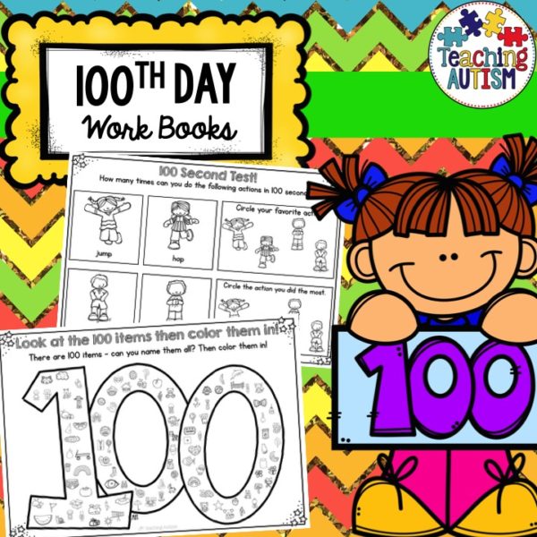 100th Day of School Work Book