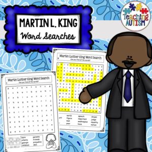 Martin Luther King Jr Word Searches