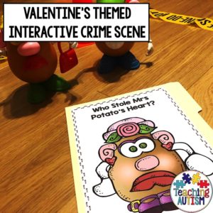 Mrs Potato Valentines Day Crime Scene