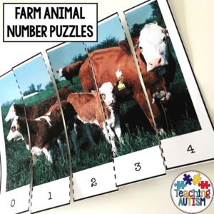Farm Animals Number Puzzles