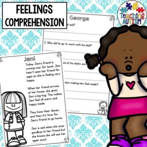Feelings Reading Comprehension Worksheets