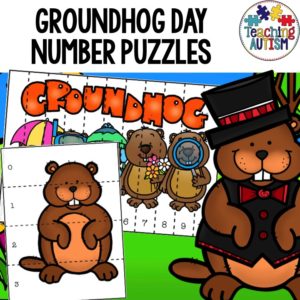 Groundhog Number Puzzles Activities
