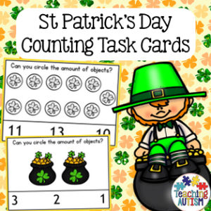 St Patrick's Day Counting Task Cards