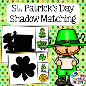 St Patrick's Day Shadow Matching Task Cards