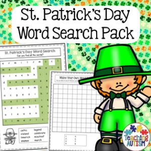 St Patricks Day Word Search Activities