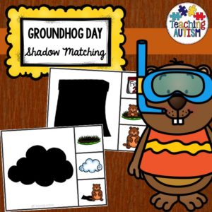 Groundhog Day Shadow Matching Task Cards