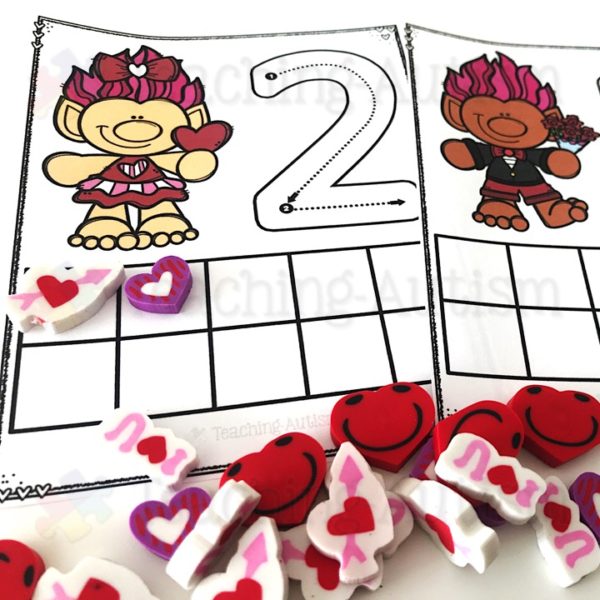 Valentine's Day Ten Frame Task Cards