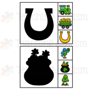 St Patrick's Day Shadow Matching Task Cards