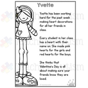 Valentine's Day Reading Comprehension Worksheets