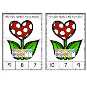 Ten Frame Task Cards Valentine's Day - Teaching Autism