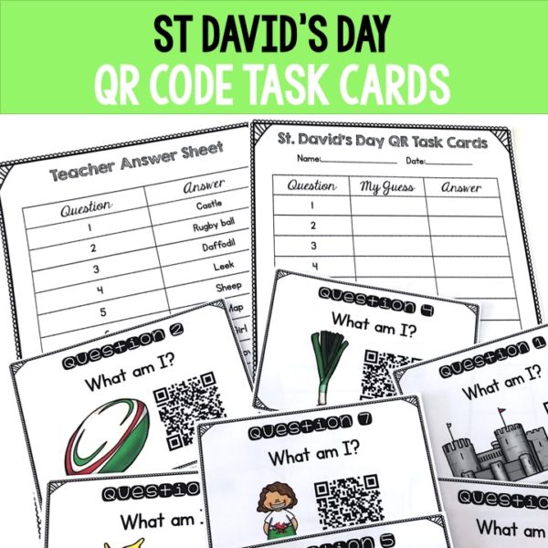 St David's Day QR Code Task Cards