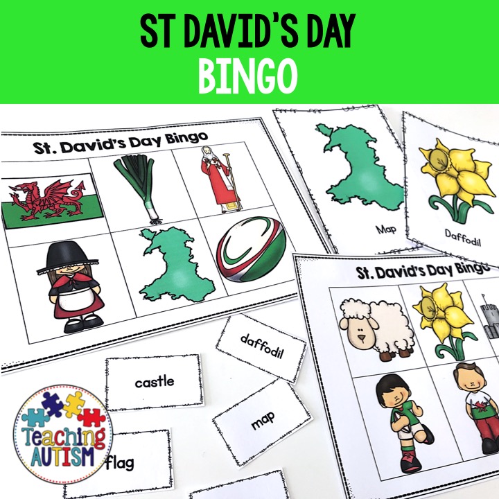 St David s Day Bingo Activities Teaching Autism