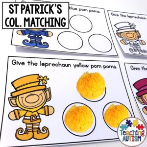 St Patrick's Colour Recognition Task Cards