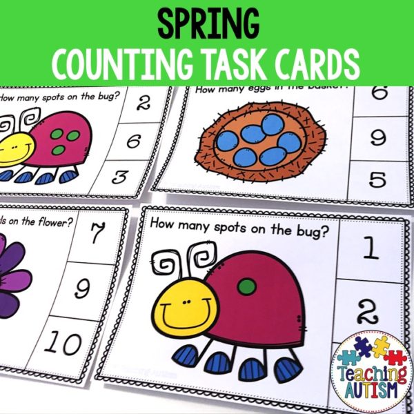 Spring Counting Task Cards