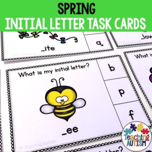 Spring Initial Sounds Task Cards