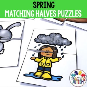 Spring Puzzles, Matching Activity