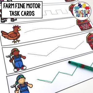 Farm Activities Fine Motor Task Cards