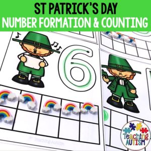St Patrick's Math Task Cards, Ten Frames