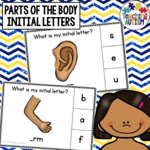 Body Parts Unit Initial Letter Matching