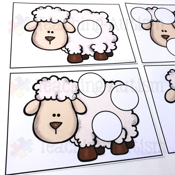 Counting Sheep Pom Pom Task Cards