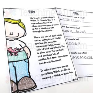 St David's Day Comprehension Worksheets